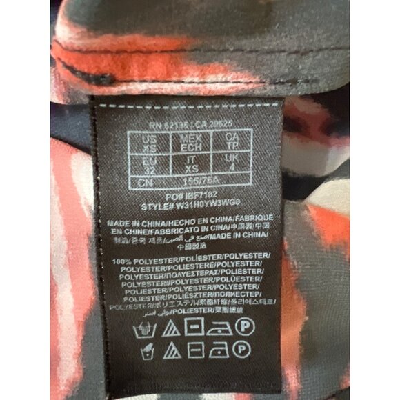 Guess Chic Geometric Button Front Sheer Top Womens XS - Picture 11 of 11